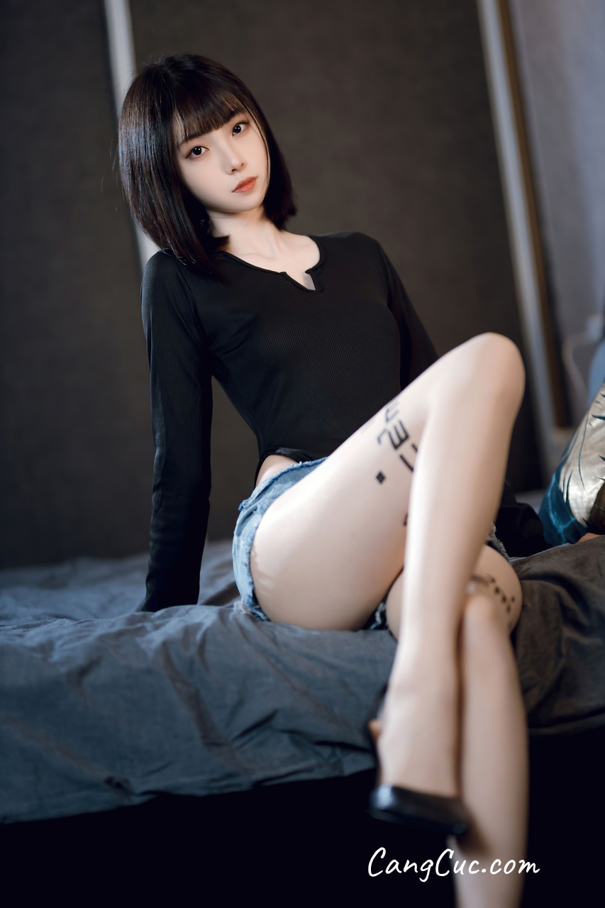 Coser@许岚LAN - 纯欲牛仔短裤2